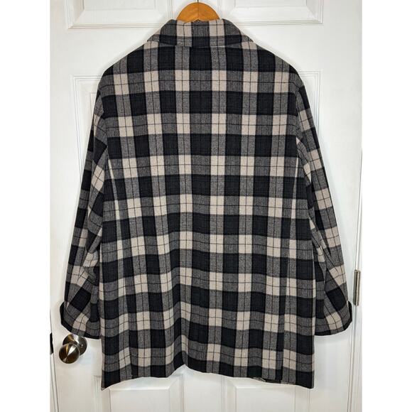 Talbots Women’s Large Coat Vintage Wool Blend Made in USA Button Front Long - Picture 3 of 11